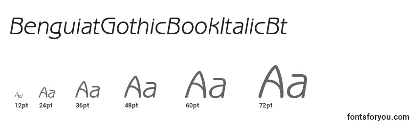 BenguiatGothicBookItalicBt Font Sizes