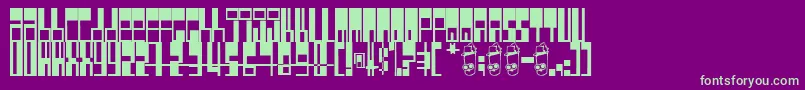 Pimpbot5 Font – Green Fonts on Purple Background