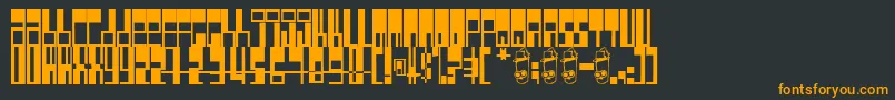 Pimpbot5 Font – Orange Fonts on Black Background