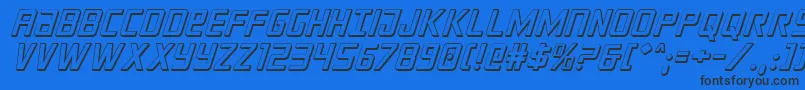フォントCrixus3Dital – 黒い文字の青い背景