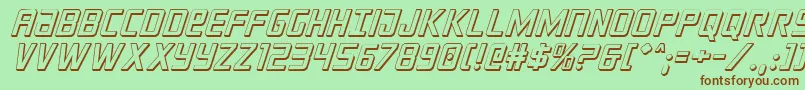 Crixus3Dital Font – Brown Fonts on Green Background