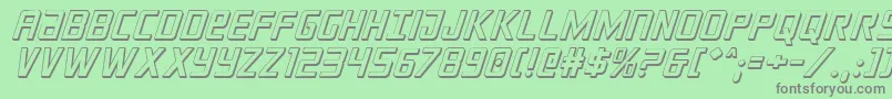 Crixus3Dital Font – Gray Fonts on Green Background