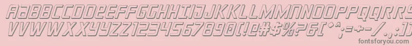 Crixus3Dital Font – Gray Fonts on Pink Background