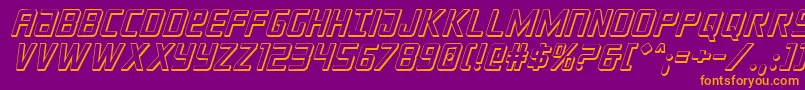 Crixus3Dital Font – Orange Fonts on Purple Background