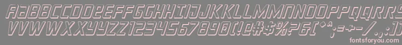 Crixus3Dital Font – Pink Fonts on Gray Background