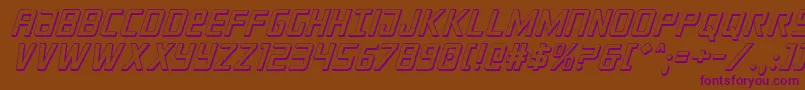 Crixus3Dital Font – Purple Fonts on Brown Background