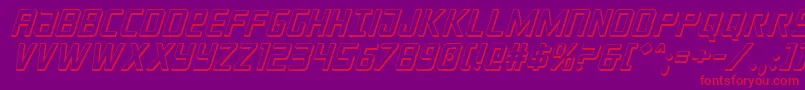 Crixus3Dital Font – Red Fonts on Purple Background