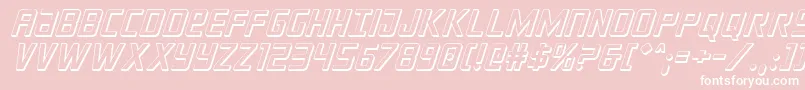 Шрифт Crixus3Dital – белые шрифты на розовом фоне