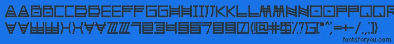 Шрифт Sherupro – чёрные шрифты на синем фоне