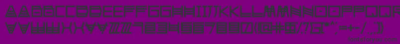Sherupro-Schriftart – Schwarze Schriften auf violettem Hintergrund