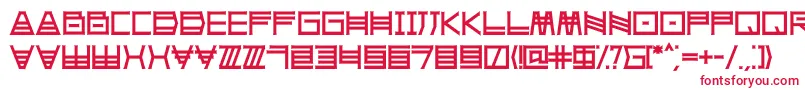 フォントSherupro – 白い背景に赤い文字