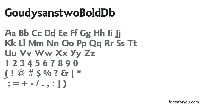 Шрифт GoudysanstwoBoldDb – алфавит, цифры, специальные символы