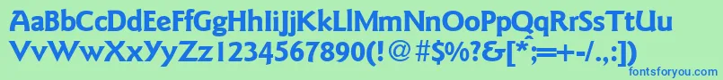 GoudysanstwoBoldDb Font – Blue Fonts on Green Background