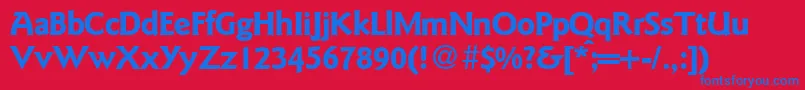 GoudysanstwoBoldDb Font – Blue Fonts on Red Background