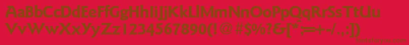 GoudysanstwoBoldDb Font – Brown Fonts on Red Background
