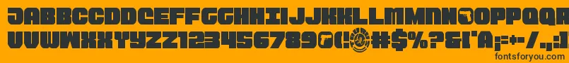 Taurocond11 Font – Black Fonts on Orange Background