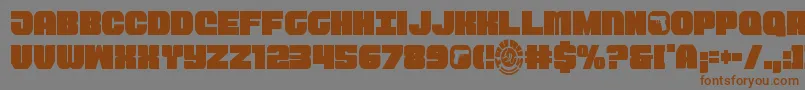 Taurocond11 Font – Brown Fonts on Gray Background