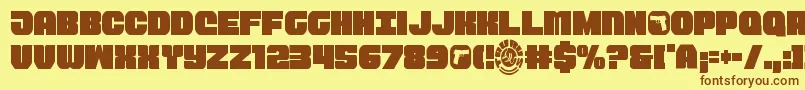 Taurocond11 Font – Brown Fonts on Yellow Background