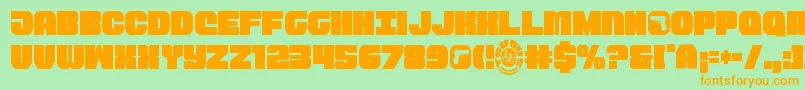 Taurocond11 Font – Orange Fonts on Green Background