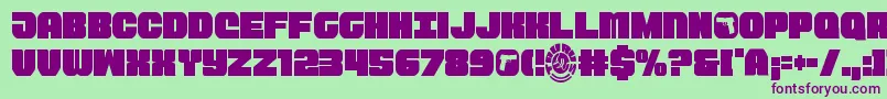Taurocond11 Font – Purple Fonts on Green Background