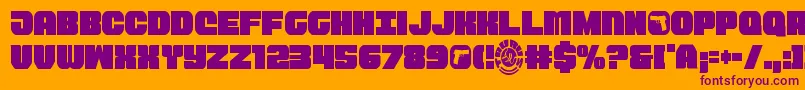 Taurocond11 Font – Purple Fonts on Orange Background