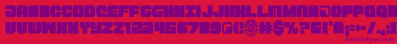 Taurocond11 Font – Purple Fonts on Red Background