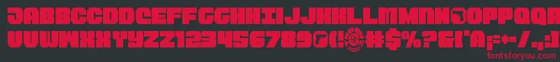 Taurocond11 Font – Red Fonts on Black Background
