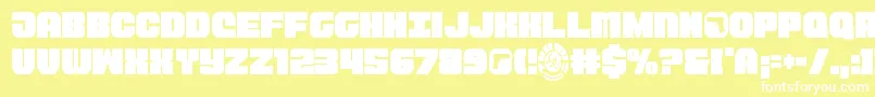 Taurocond11 Font – White Fonts on Yellow Background