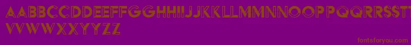 HffBlackSteel Font – Brown Fonts on Purple Background