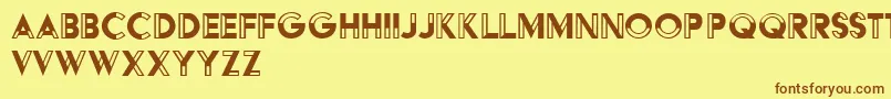 HffBlackSteel Font – Brown Fonts on Yellow Background