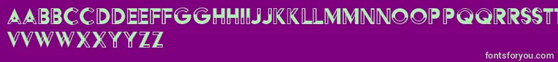 HffBlackSteel Font – Green Fonts on Purple Background