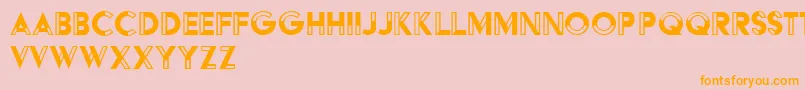 HffBlackSteel Font – Orange Fonts on Pink Background