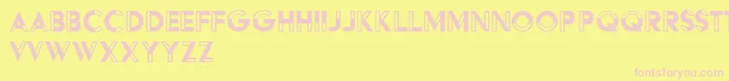 HffBlackSteel Font – Pink Fonts on Yellow Background