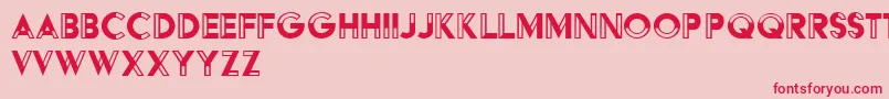 HffBlackSteel Font – Red Fonts on Pink Background