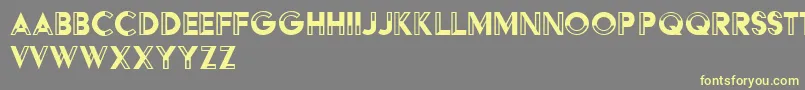 HffBlackSteel Font – Yellow Fonts on Gray Background