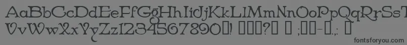 NiederwaldCyr Font – Black Fonts on Gray Background