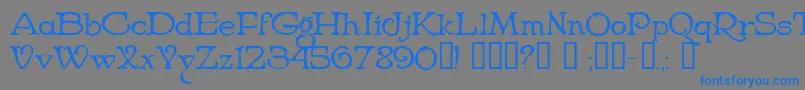 NiederwaldCyr Font – Blue Fonts on Gray Background