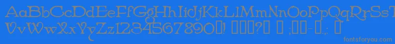 Więcej informacji o czcionce NiederwaldCyr Czcionka NiederwaldCyr – szare czcionki na niebieskim tle