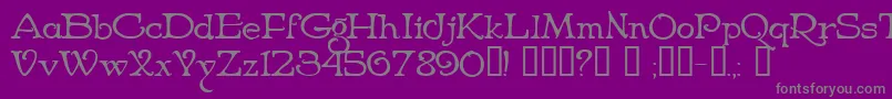 NiederwaldCyr Font – Gray Fonts on Purple Background