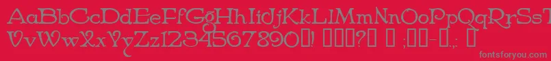 NiederwaldCyr Font – Gray Fonts on Red Background
