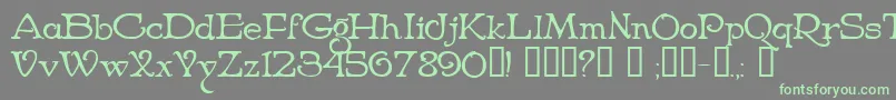 More about NiederwaldCyr Font NiederwaldCyr Font – Green Fonts on Gray Background
