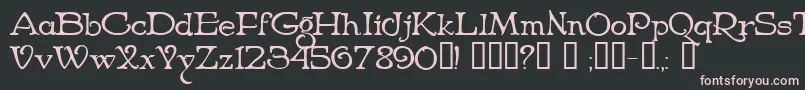 NiederwaldCyr Font – Pink Fonts on Black Background