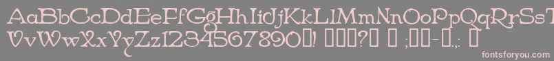 NiederwaldCyr Font – Pink Fonts on Gray Background