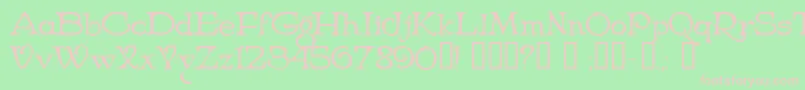 NiederwaldCyr Font – Pink Fonts on Green Background