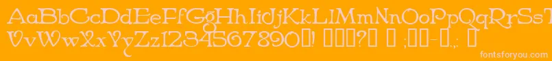 NiederwaldCyr Font – Pink Fonts on Orange Background