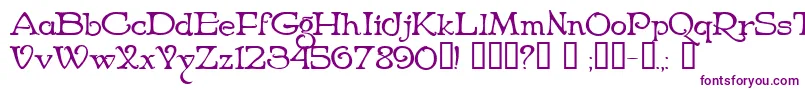 NiederwaldCyr Font – Purple Fonts on White Background