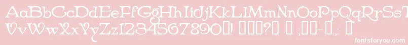 NiederwaldCyr Font – White Fonts on Pink Background