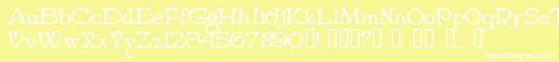 NiederwaldCyr Font – White Fonts on Yellow Background