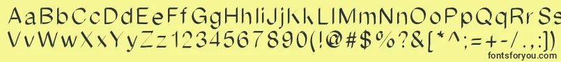 Ipadfont Font – Black Fonts on Yellow Background