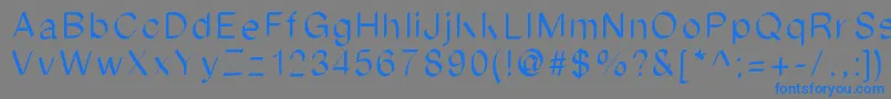 フォントIpadfont – 灰色の背景に青い文字